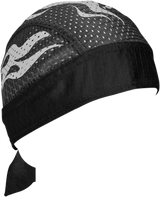 ZAN HEADGEAR Flydanna Vented Sport Headwrap - Reflective Flames ZVS002