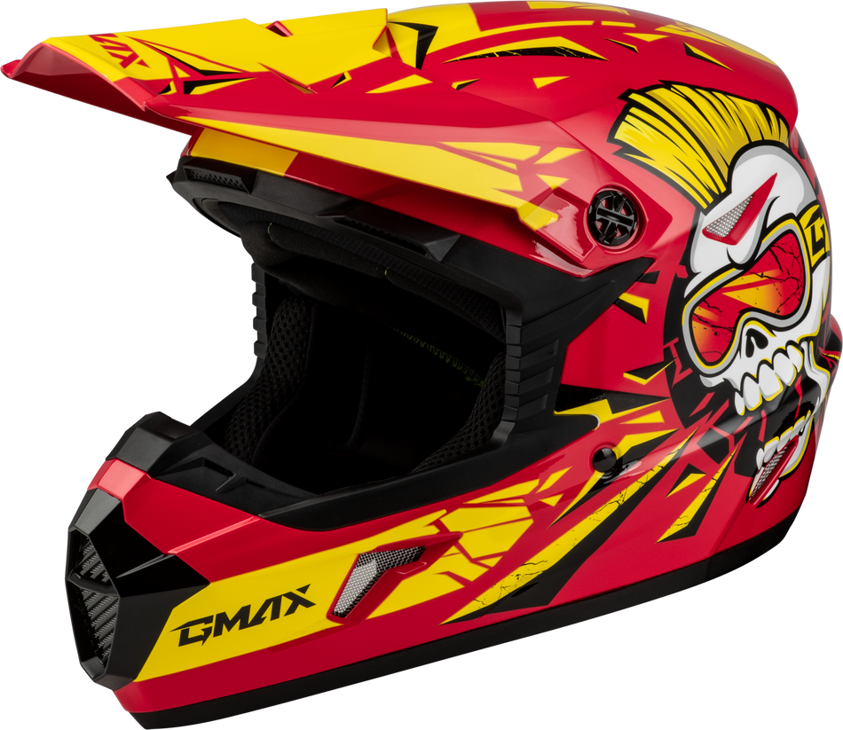 GMAX Youth Mx-46y Unstable Helmet Red/Yellow Yl D3465232