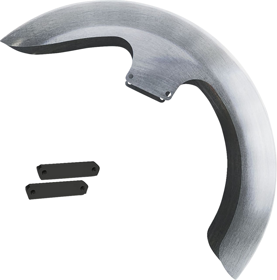PAUL YAFFE BAGGER NATION Thicky Front Fender - OEM - 16"-19" Wheel - With Black Adapters THICKY-OEM-14L-B