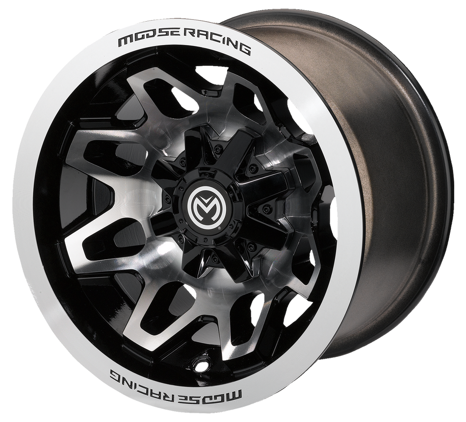 MOOSE UTILITY Wheel - 416X - Front/Rear - Machined Black - 12x7 - 4/156 - 4+3 416M127156GBMF4