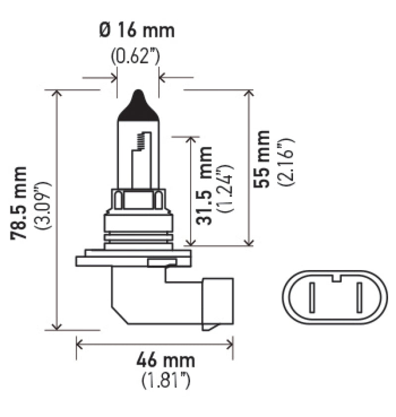 Hella 9006 12V 55W Xen White Bulb (Pair) LAH71071432