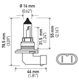 Hella 9006 12V 55W Xen White Bulb (Pair) LAH71071432