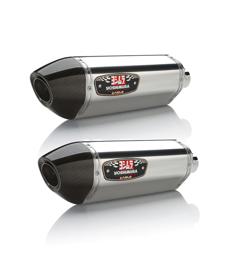 Yoshimura Yzf-R1 09-14 R-77 Stainless Slip-On Exhaust, W/ Stainless Dual Mufflers
