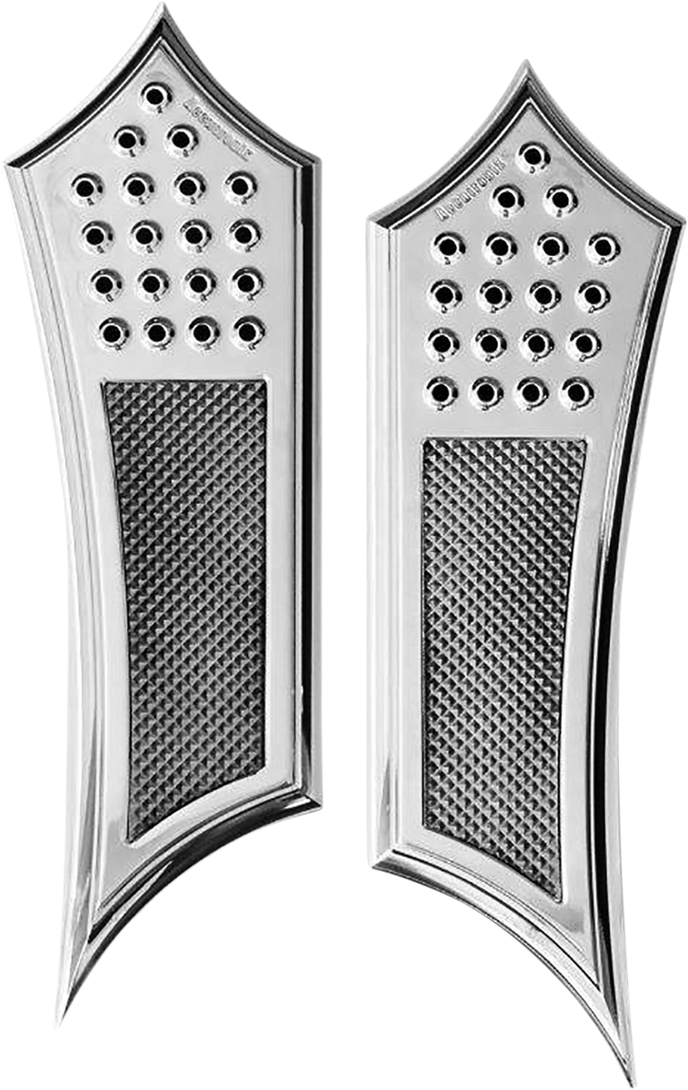 ACCUTRONIX Front Floorboards - Chrome Knurled FBF01-KDIC