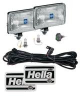 Hella 450 H3 12V SAE/ECE Fog Lamp Kit Clear - Rectangle (Includes 2 Lamps) LA005860601