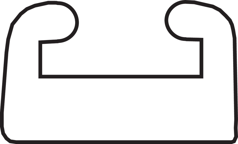 Guía deslizante de repuesto negra GARLAND - UHMW - Perfil 23 - Longitud 57,00" - Polaris 23-5700-0-01-01 