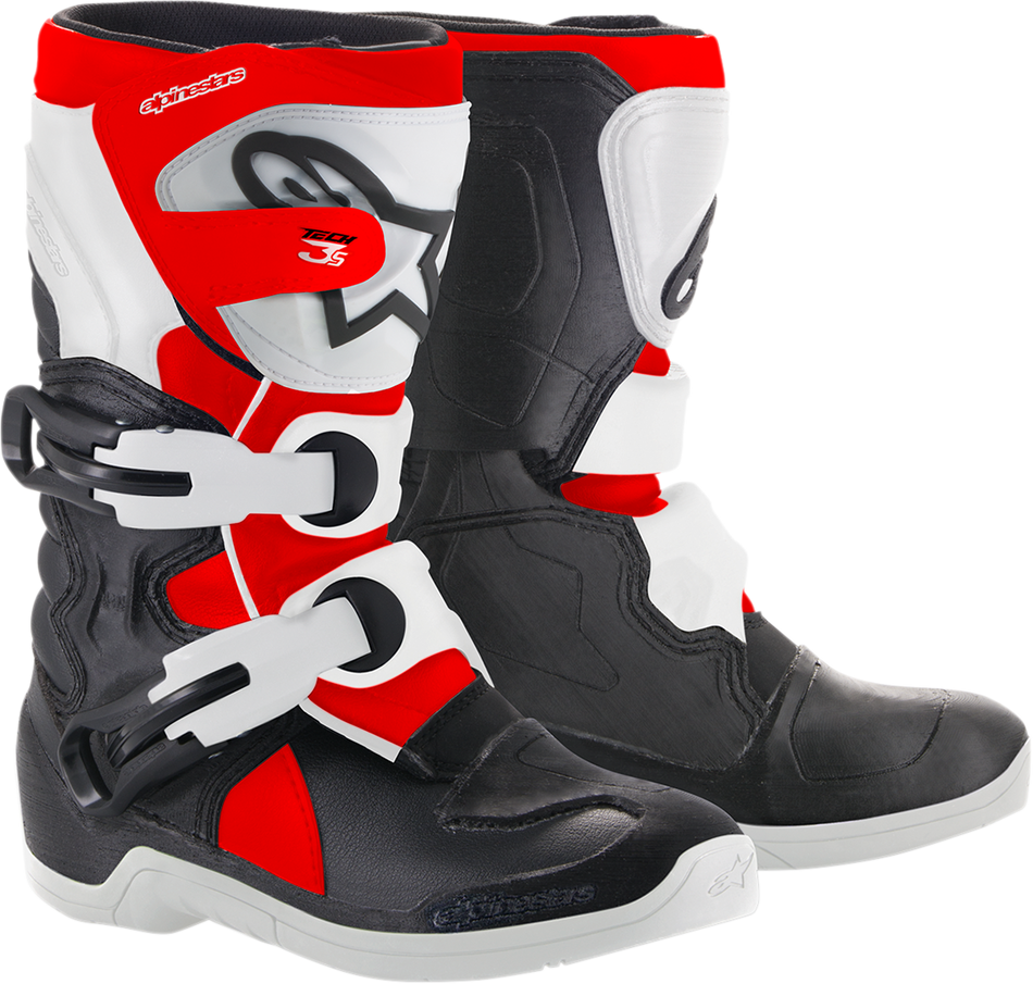 ALPINESTARS Youth Tech 3S Boots - Black/White/Red - US 12 2014518-1231-12