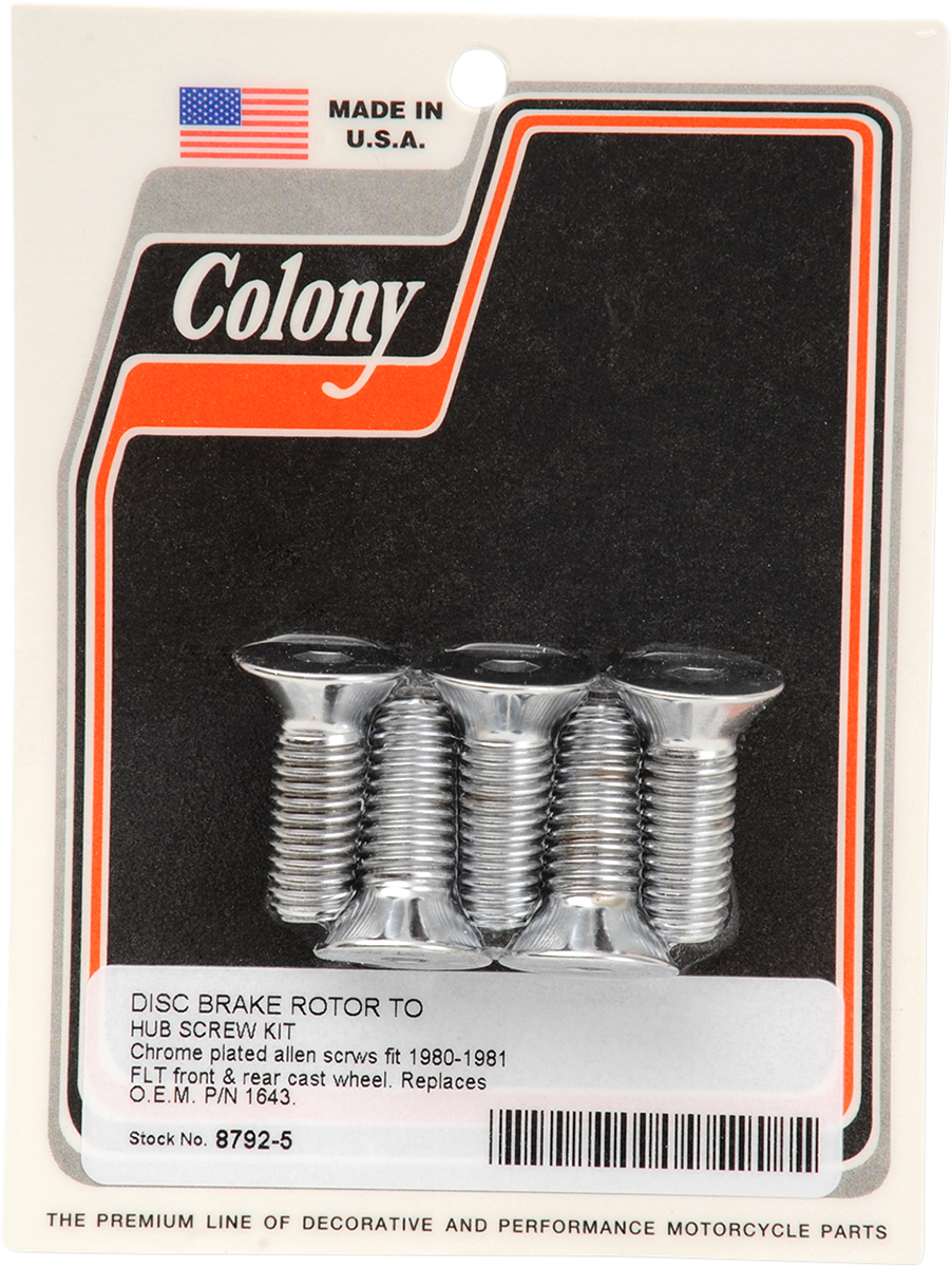 COLONY Bolt Kit - Rotor - Front/Rear 8792-5