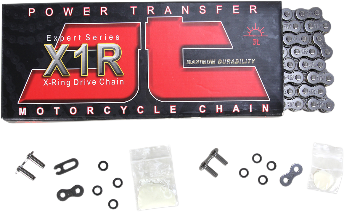 JT CHAINS 520 X1R - Heavy Duty X-Ring Sealed Drive Chain - Steel - 124 Links JTC520X1R124DL