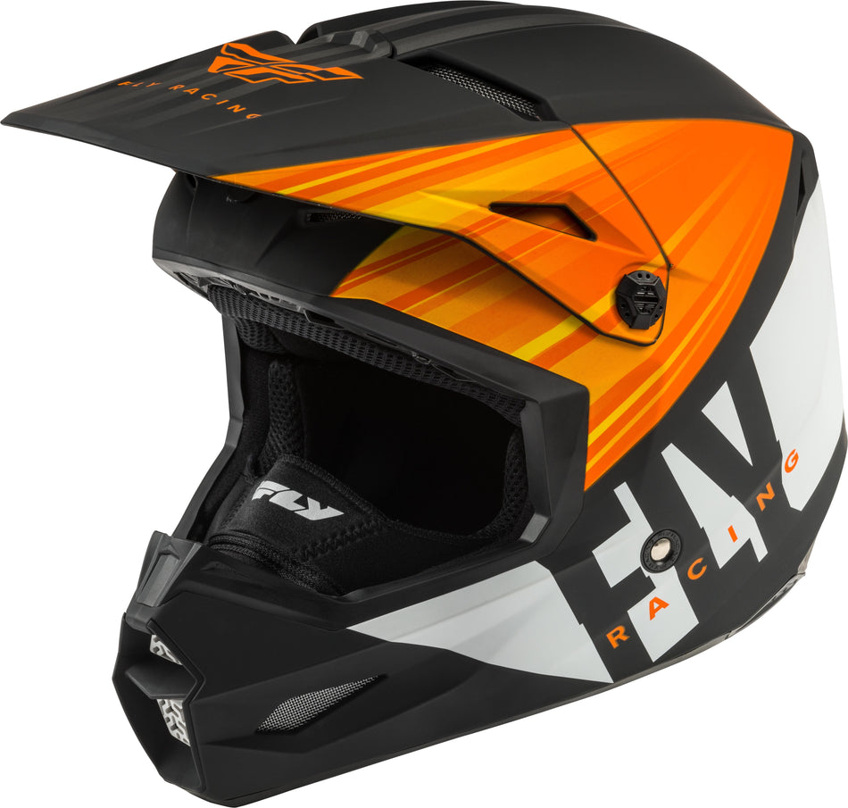 FLY RACING Kinetic Cold Weather Helmet Matte Orange/Black/White 2x 73-49432X