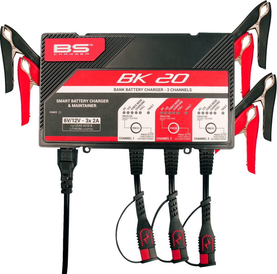 BS BATTERY Charger - BK20 - 12V - 3 x 2A 700554
