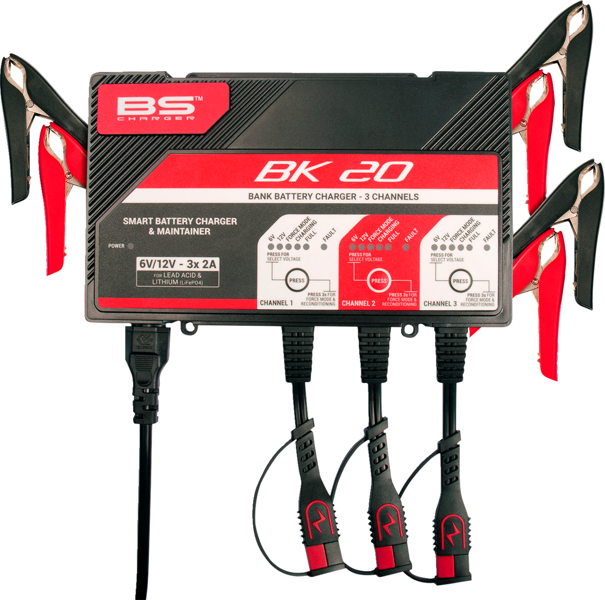 Cargador de BATERÍA BS - BK20 - 12V - 3 x 2A 700554 