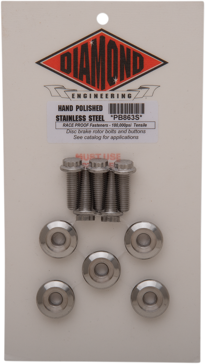 Kit de pernos de DIAMOND ENGINEERING - Rotor - Delantero - FLHT/TR PB863S 