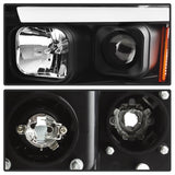 Spyder 02-05 Dodge Ram 1500 Light Bar Projector Headlights - Black (PRO-YD-DR02V2-LB-BK) 5084606