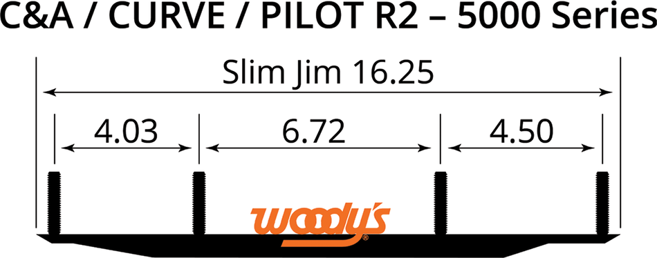WOODY'S Slim Jim Dooly Runner - 4" - 60 SC4-5000