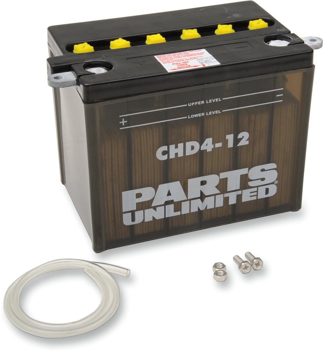 Parts Unlimited Batterie - Yhd12 - Schwarzes Gehäuse Chd4-12 