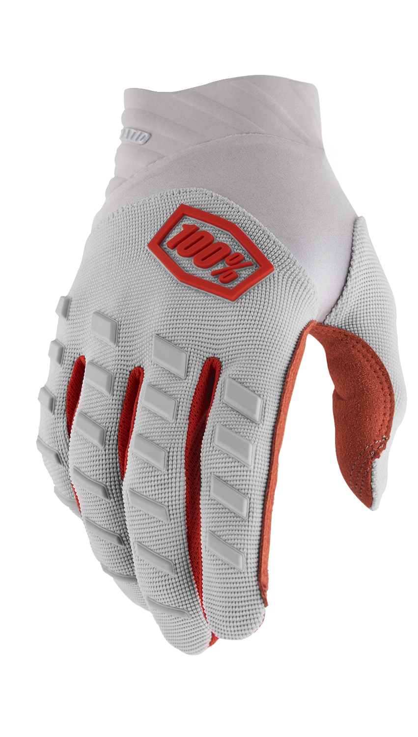 100% Airmatic Gloves - Silver - Medium 10000-00041