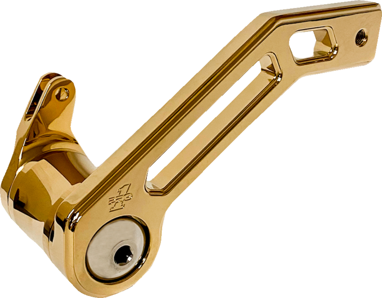 PRO-ONE PERF.MFG. Touring T-Rex Shorty Brake Arm - Gold - '08 -'13 FL 500772TIN