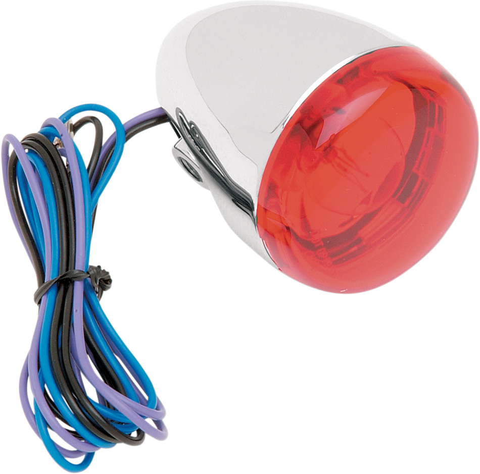 CHRIS PRODUCTS Turn Signal - Chrome/Red 8887R