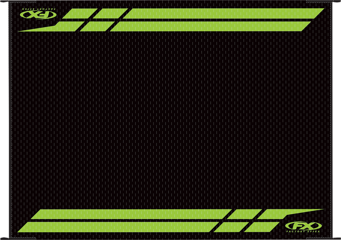 FACTORY EFFEX RV Mat - Black/Green - Kawasaki 22-45130