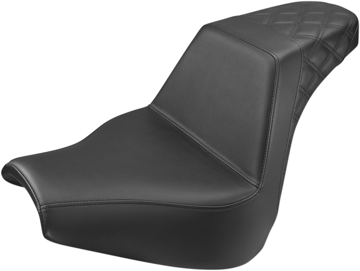 SADDLEMEN Step-Up Seat - Rear Lattice Stitch - Black 818-31-173