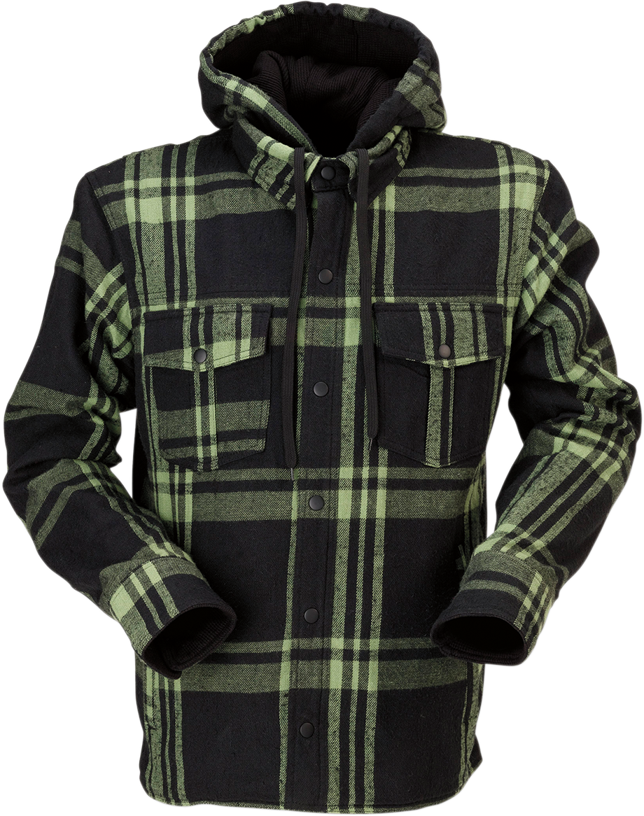 Z1R Timber Flannel Shirt - Olive/Black - 5XL 2820-5332
