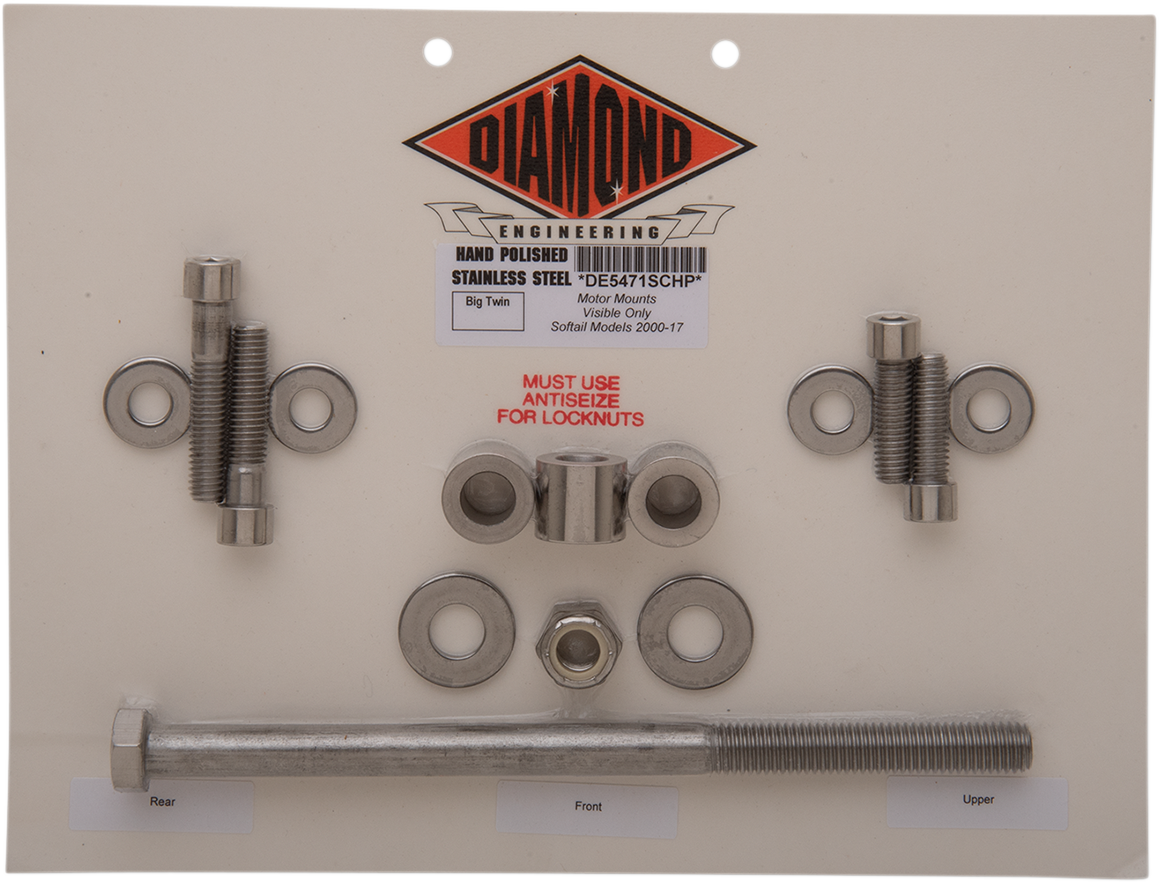 DIAMOND ENGINEERING Bolt Kit - Motor Mount - Softail DE5471SCHP