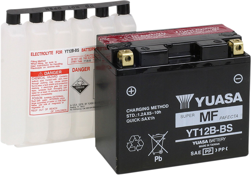YUASA AGM Battery - YT12B-BS - .52 L YUAM6212B