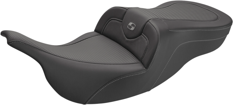 SADDLEMEN Road Sofa Seat - Carbon Fiber - without Backrest - '99-'07 FL 897-07-185