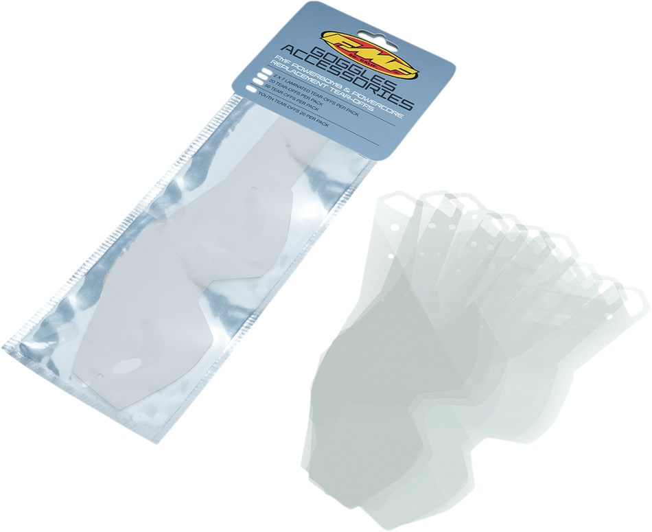 FMF Youth PowerBomb/PowerCore Tear-Offs - Standard - 20 Pack F-59019-00001 2602-0993