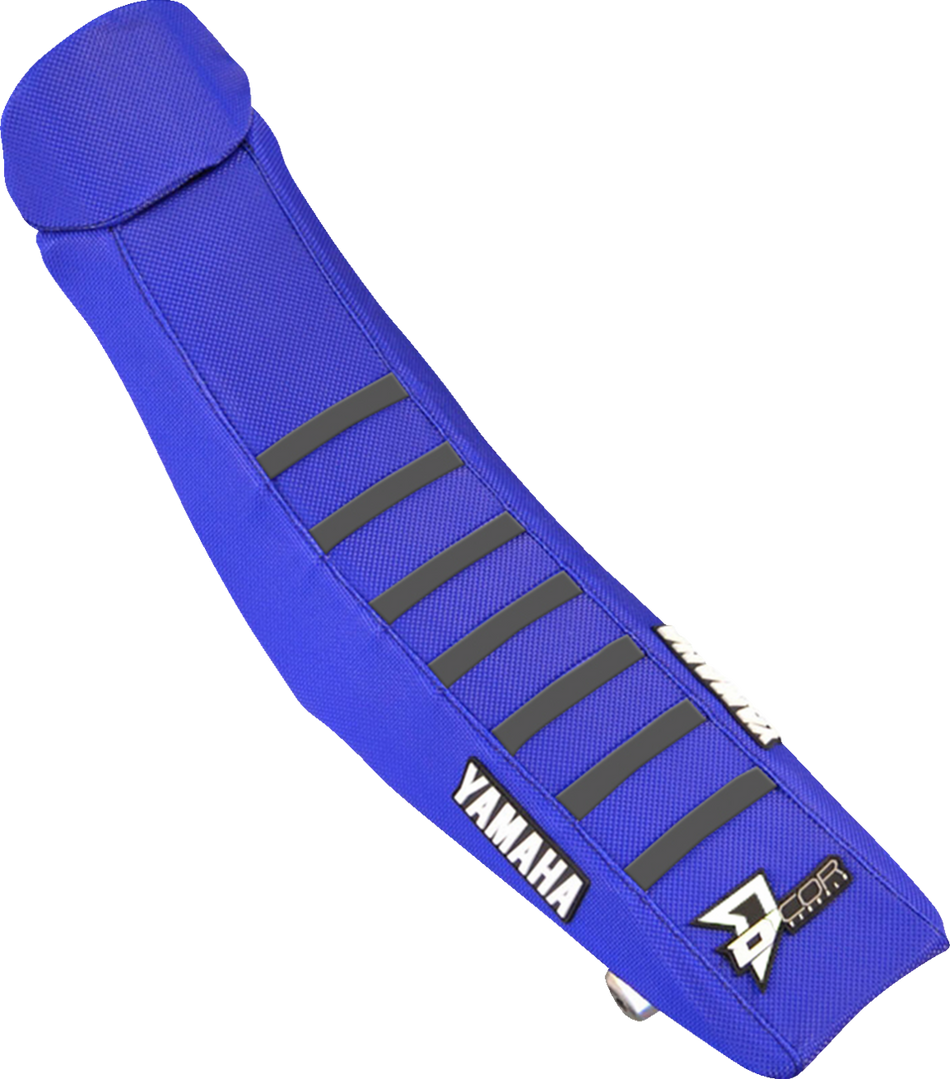 D'COR VISUALS Seat Cover - Blue w/ Dark Gray Ribs - YZ '22-'23 30-50-145
