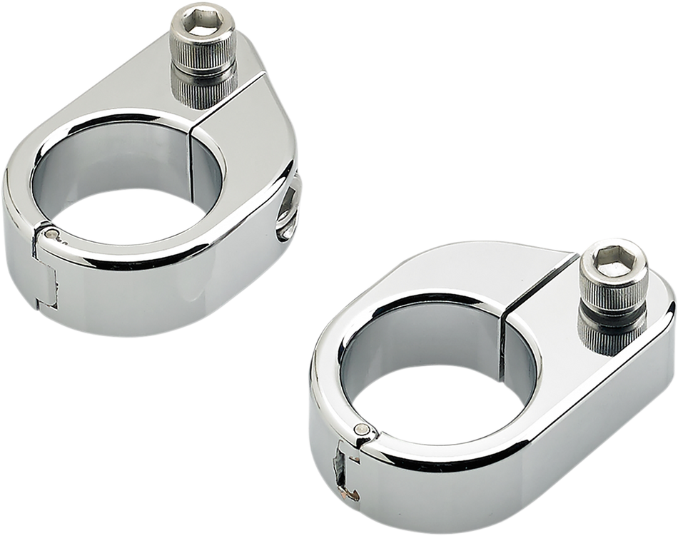 BILTWELL O/S Speed Clamps - Chrome - Straight 6907-105