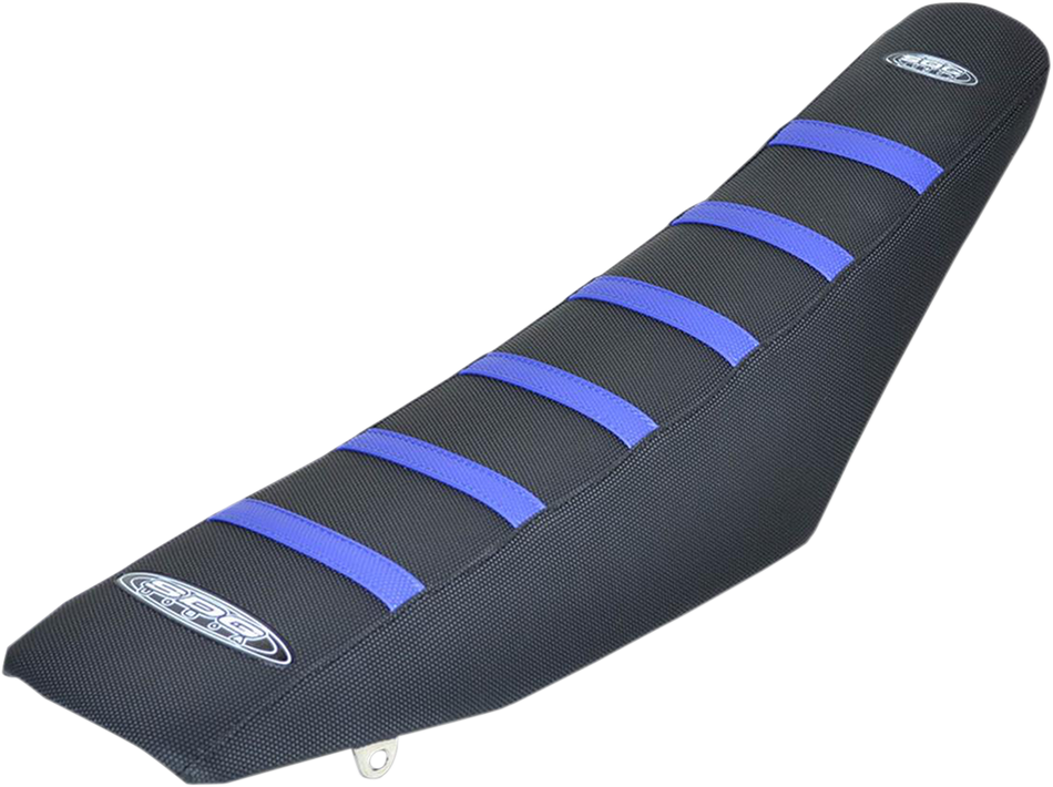 SDG 6-Ribbed Seat Cover - Blue Ribs/Black Top/Black Sides 95916BK