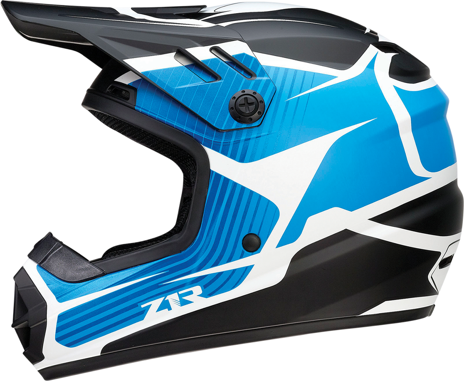 Z1R Youth Rise Helmet - Flame - Blue - Large 0111-1450