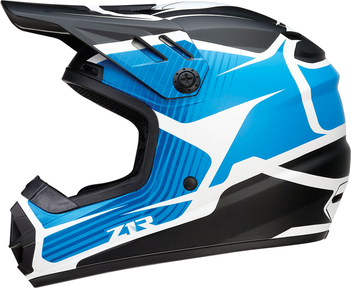 Z1R Youth Rise Helmet - Flame - Blue - Medium 0111-1449