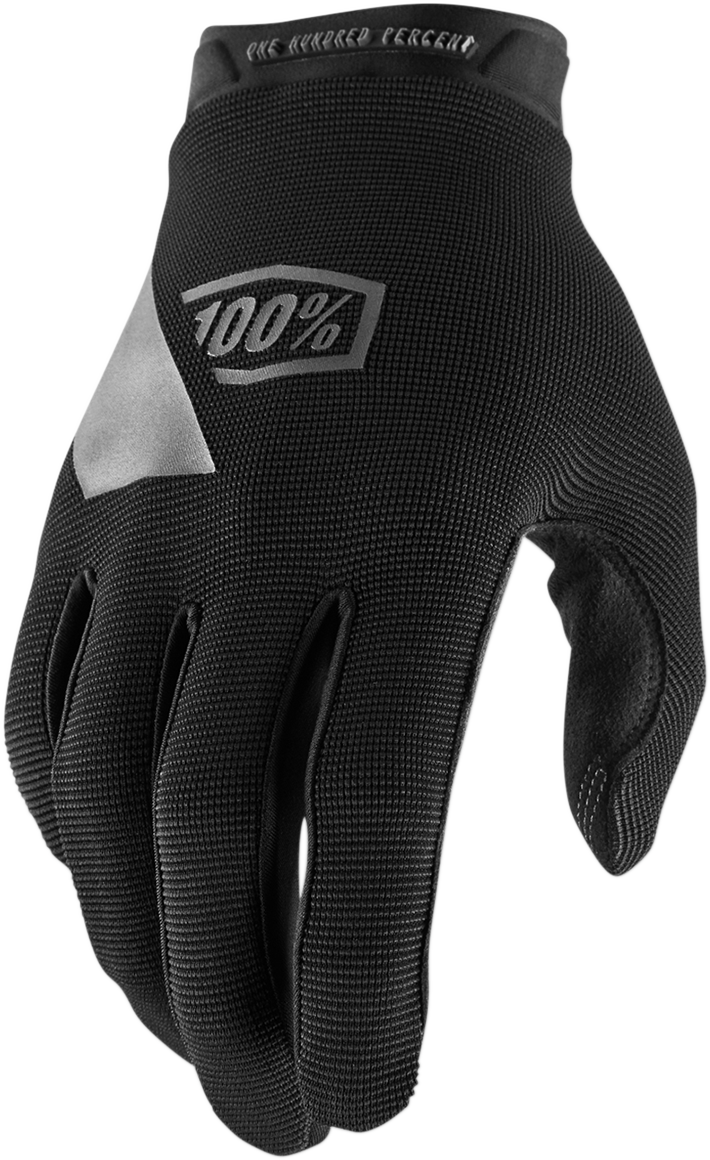 100% Youth Ridecamp Gloves - Black - Large 10012-00002