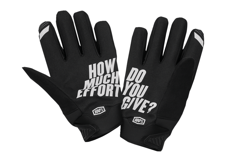 100% Brisker Gloves - Black/Gray - Small 10003-00000