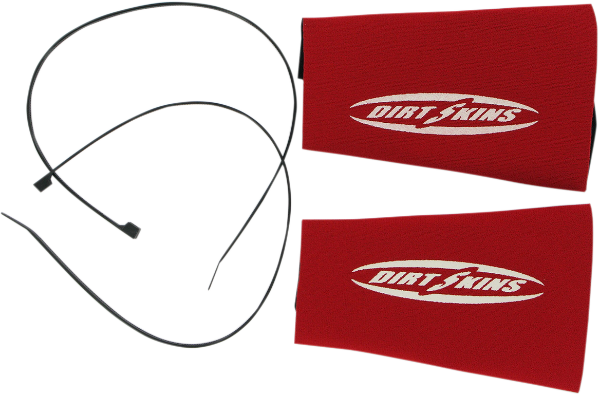 SCHAMPA & DIRT SKINS 7.5" Inverted Dirt Skins Fork Covers - 2 mm Neoprene - Red/White DSFRKSEAL12-3