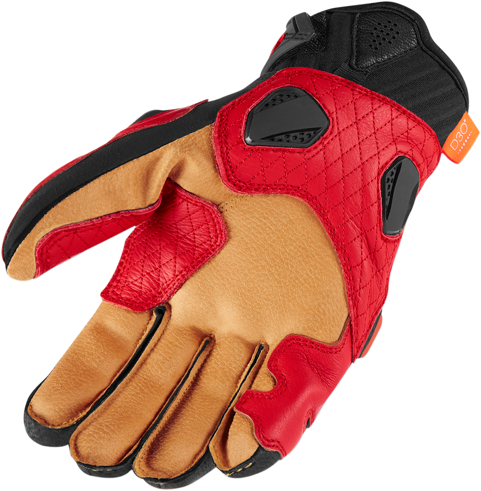 ICON Hypersport™ Short Gloves - Red - Large 3301-3547