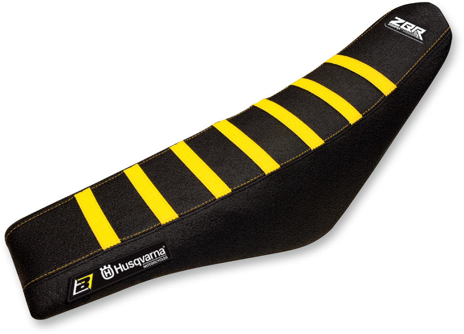 SDG 6-Ribbed Seat Cover - Yellow Ribs/Black Top/Black Sides 95913YK