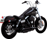 VANCE & HINES Short Shot Staggered Exhaust System - Matte Black Bob /Rider /Super Glide  2010-2017 47327