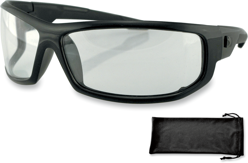 Gafas de sol BOBSTER AXL - Negro brillante - Transparente EAXL001C 
