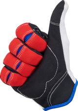 Guantes de moto BILTWELL - Rojo/Blanco/Azul - Pequeño 1501-1208-002 