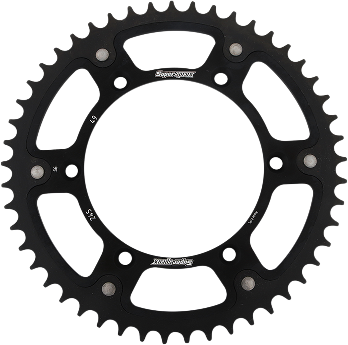 SUPERSPROX Stealth Rear Sprocket - 49 Tooth - Black - Yamaha RST-245-49-BLK