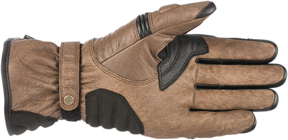 ALPINESTARS Café Divine Drystar® Leather Gloves - Brown/Black - 3XL 3528318-82-3X