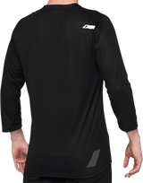 100% Airmatic 3/4 Sleeve Jersey - Black - Small 40018-00000