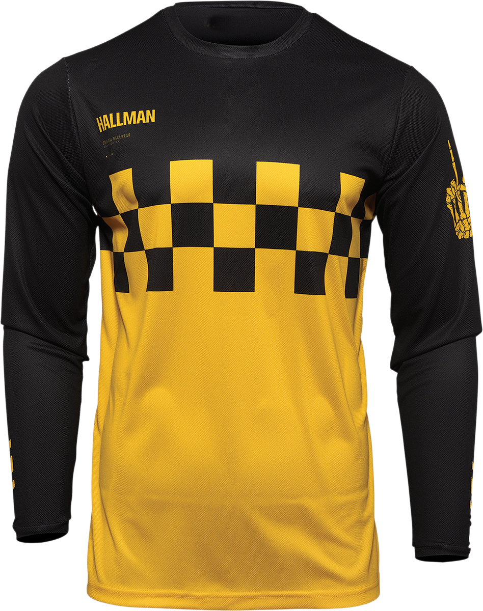 THOR Hallman Differ Cheq Jersey - Yellow/Black - Large 2910-6589