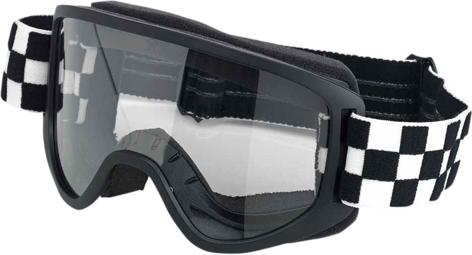 BILTWELL Moto 2.0 Goggles - Checkers - Black 2101-5101-014