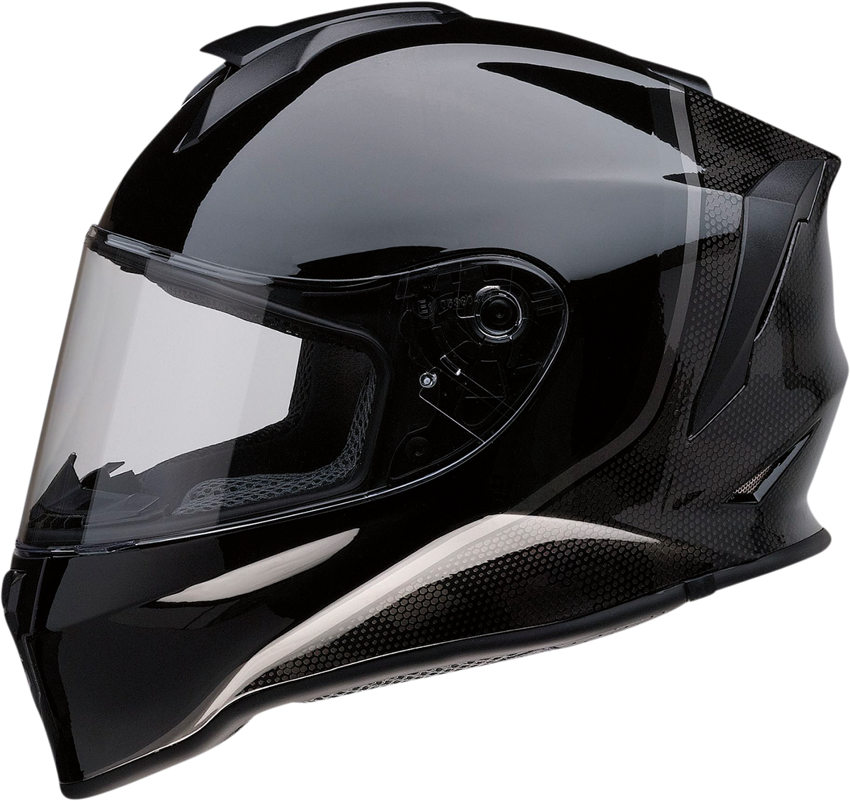 Casco Z1R Youth Warrant - Kuda - Negro brillante - Mediano 0102-0246 