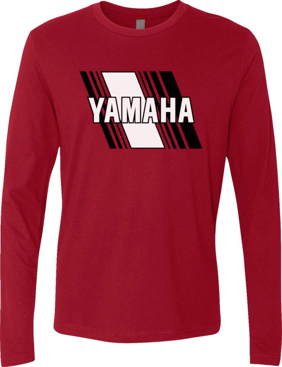 YAMAHA APPAREL Yamaha Heritage Diagonal Long-Sleeve T-Shirt - Red - Medium NP21S-M3119-M
